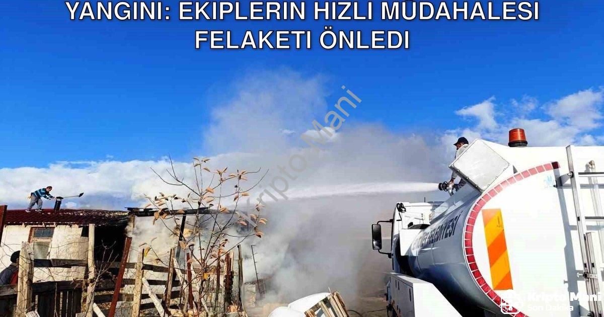 "Kütahya Seyitömer'de Korkutan Ahır Yangını: Ekiplerin Hızlı Müdahalesi Felaketi Önledi" başlıklı ha