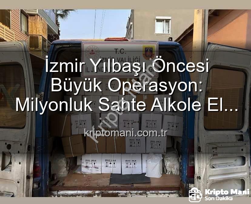 sahte alkol - İzmir Yılbaşı Öncesi Büyük Operasyon: Milyonluk Sahte Alkole El Konuldu