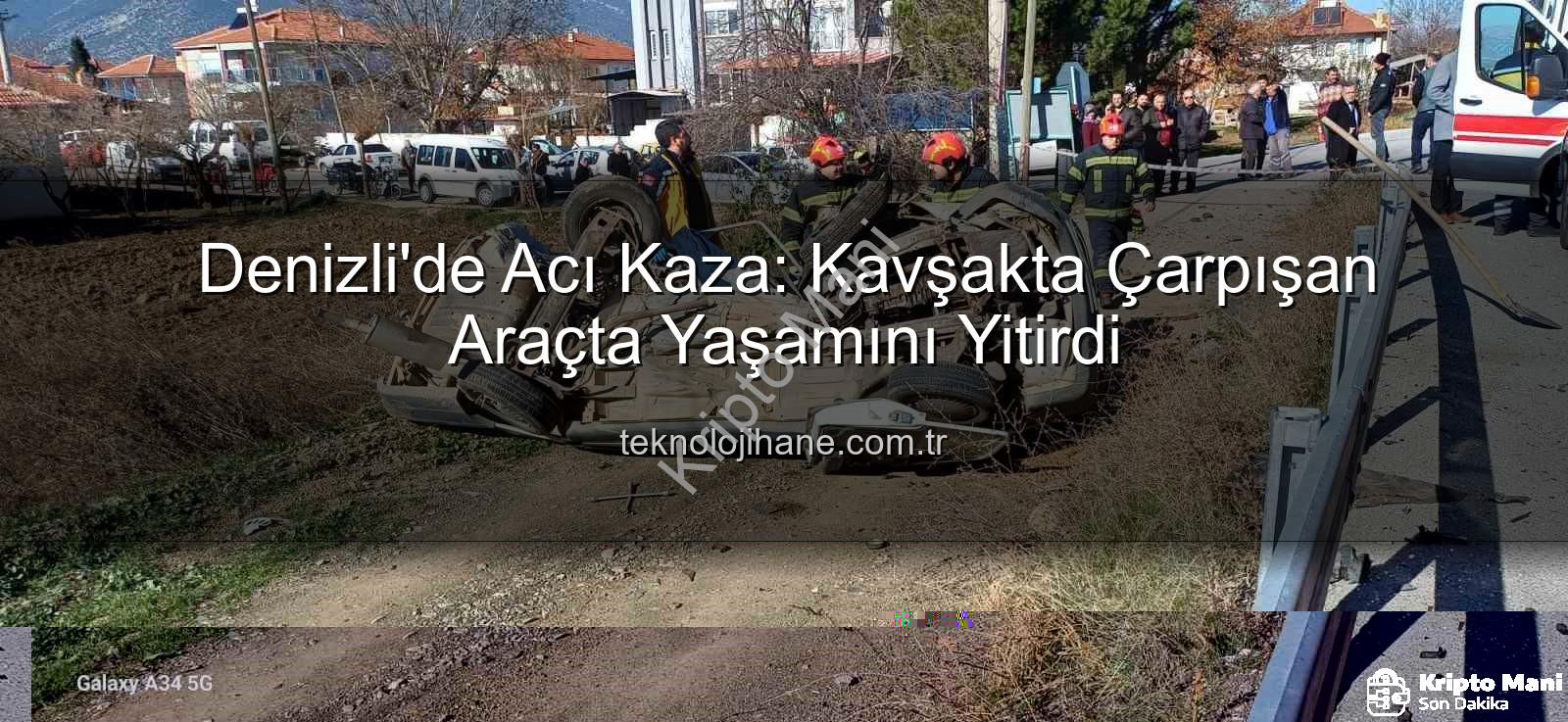 Denizli trafik kazası - Denizli'de Acı Kavşak Kazası: Yaşlı Sürücü Hayatını Kaybetti, Diğer Araç Kullanılamaz Hale Geldi