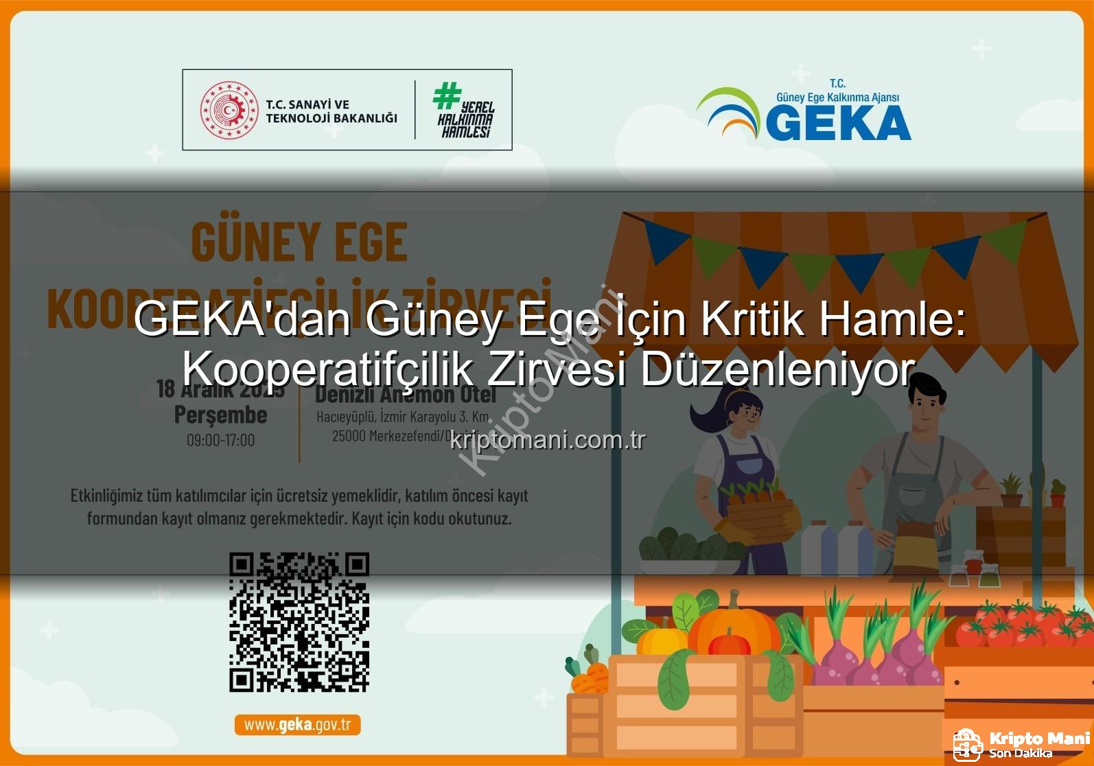 Kooperatifçilik Zirvesi - GEKA'dan Güney Ege İçin Kritik Hamle: Kooperatifçilik Zirvesi Düzenleniyor