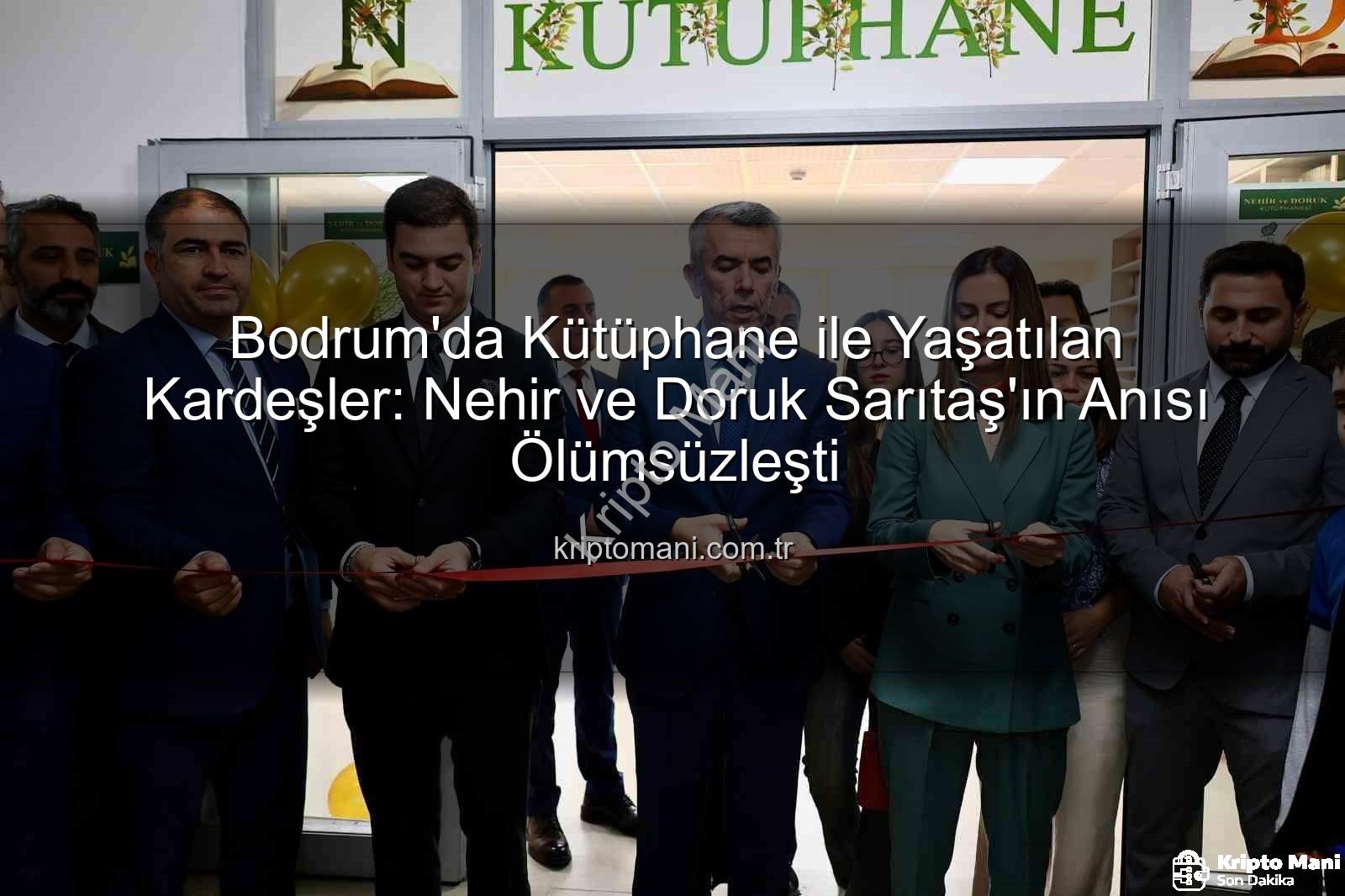 Bodrum kütüphane - Bodrum'da Kütüphane ile Yaşatılan Kardeşler: Nehir ve Doruk Sarıtaş'ın Anısı Ölümsüzleşti