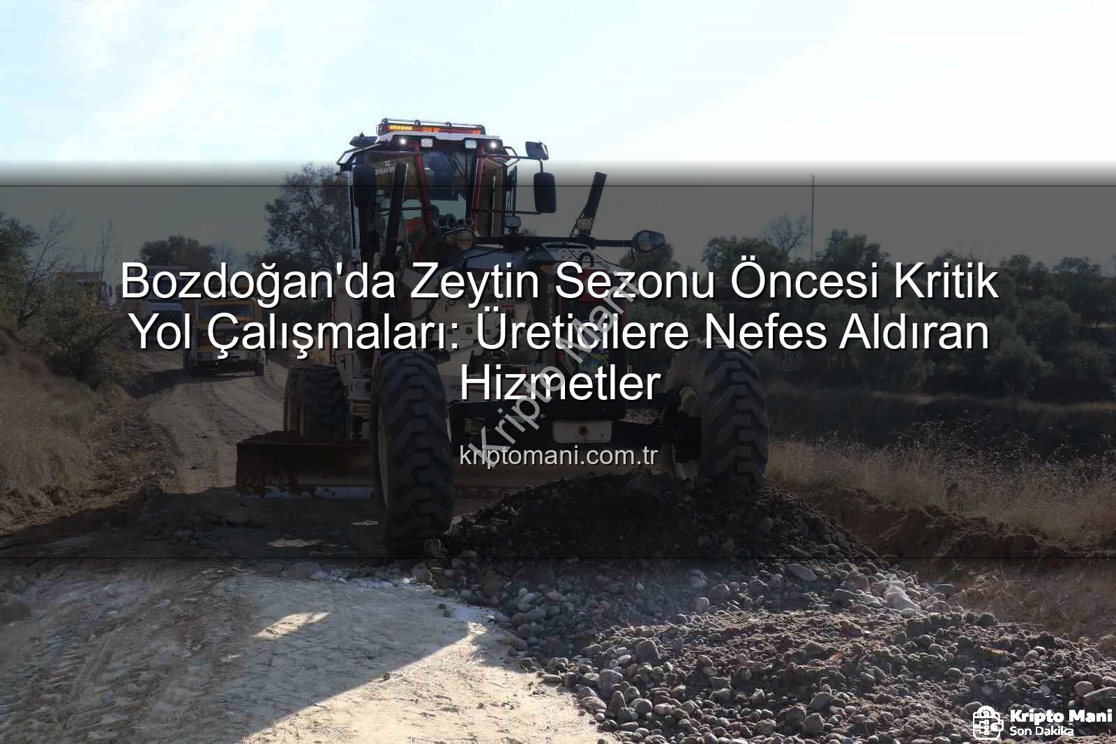 Bozdoğan yol çalışmaları - Bozdoğan'da Zeytin Sezonu Öncesi Kritik Yol Çalışmaları: Üreticilere Nefes Aldıran Hizmetler