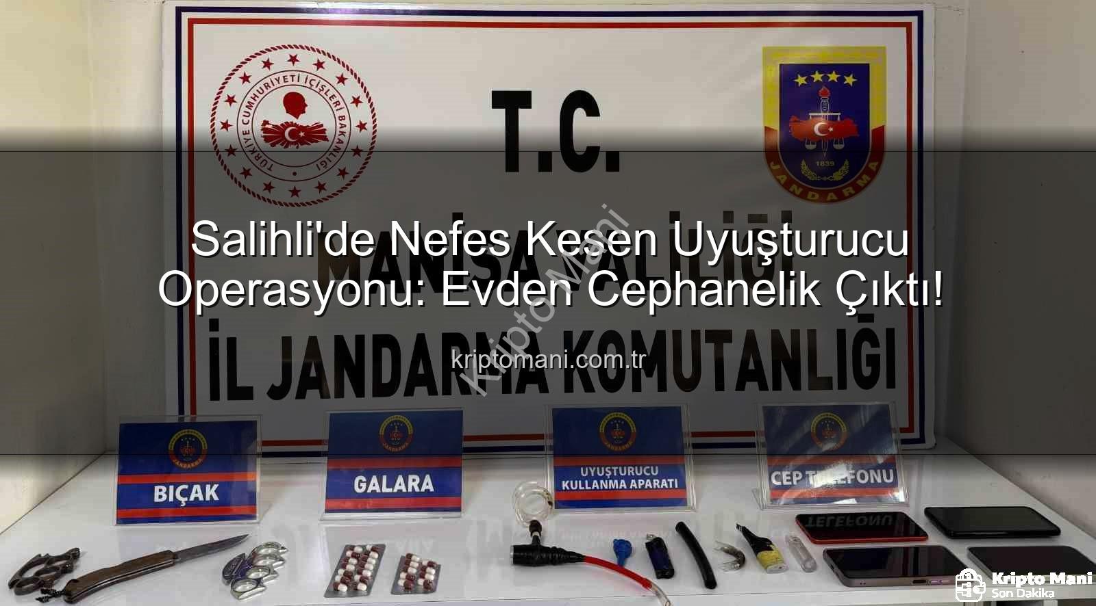 Salihli uyuşturucu operasyonu - Salihli'de Nefes Kesen Uyuşturucu Operasyonu: Evden Cephanelik Çıktı!